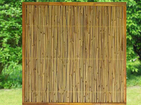 Bambuszaun mit Holzrahmen Frame-Line