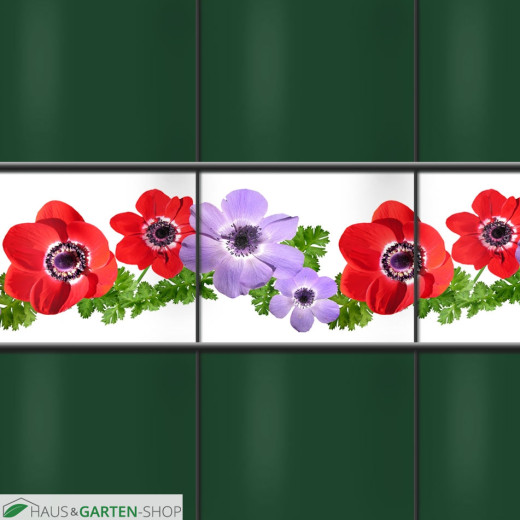 Kreativstreifen mit Blumenmotiv Anemonen