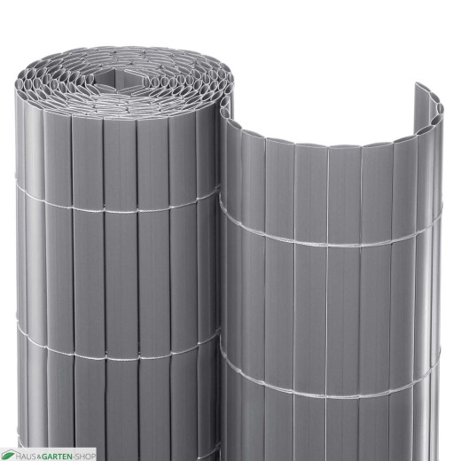 PVC Balkonsichtschutzmatte Rolle Aluminium