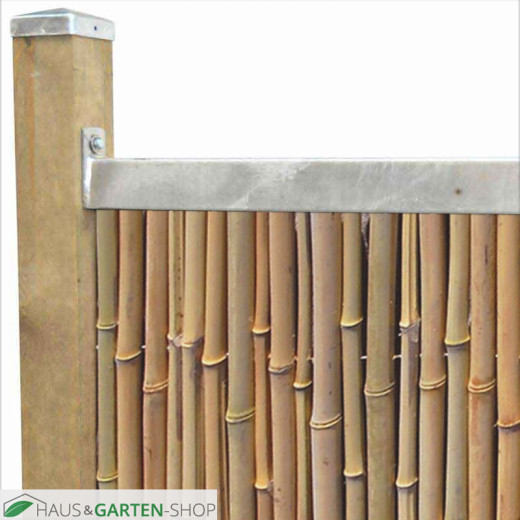 Profil für Sichtschutzmatten aus Bambus - Detail