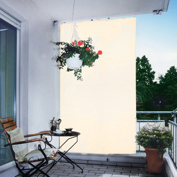 Senkrecht Sonnensegel für Balkone-elfenbein