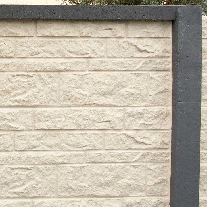 Oberlatte Betonzaun Standard Rechteck