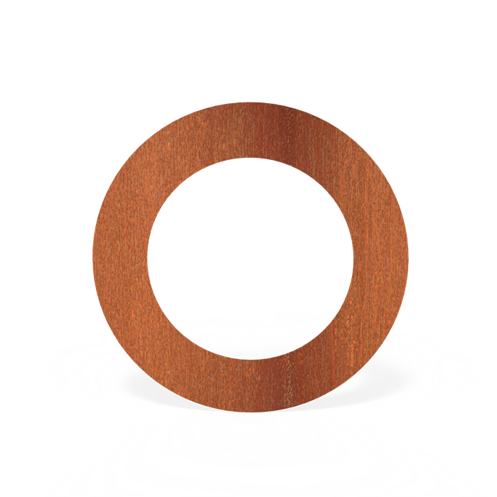 Rosette Ofenrohr  Ø204mm rund | Cortenstahl