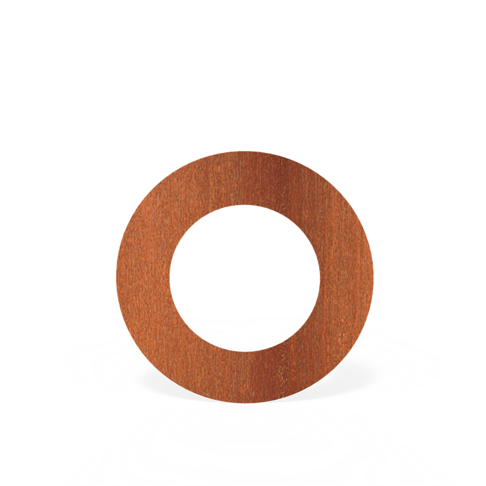 Rosette Ofenrohr  Ø154mm rund | Cortenstahl