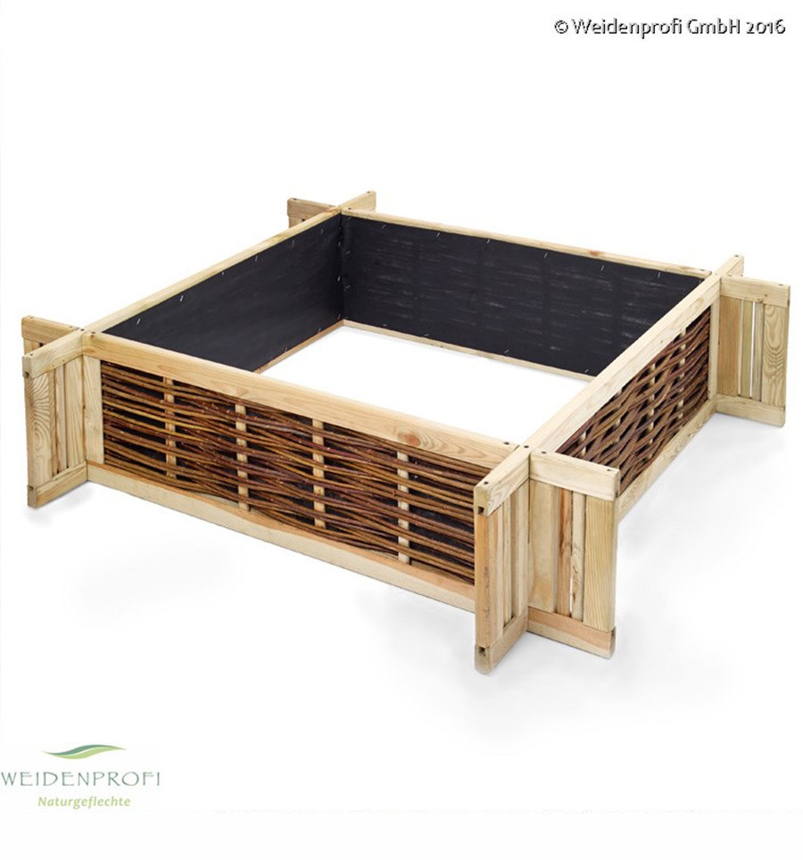 Beetkasten Weide/Kiefer mit Stecksystem