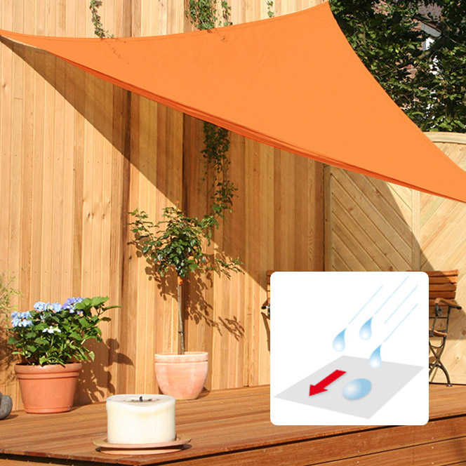 Dreiecksonnensegel Polyester mit Regenschutz