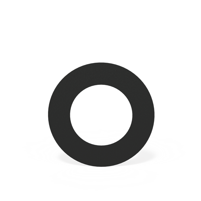 Rosette Ofenrohr  Ø154mm rund | Schwarz