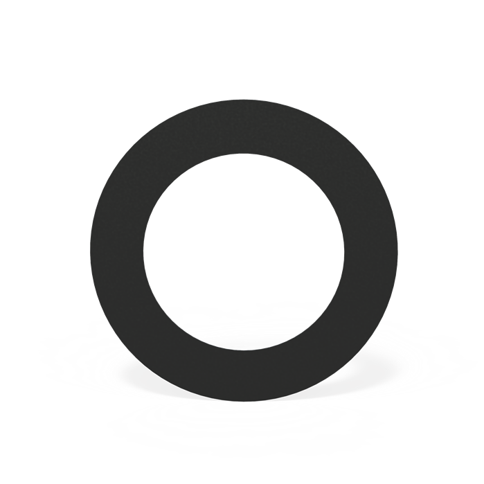 Rosette Ofenrohr  Ø204mm rund | Schwarz