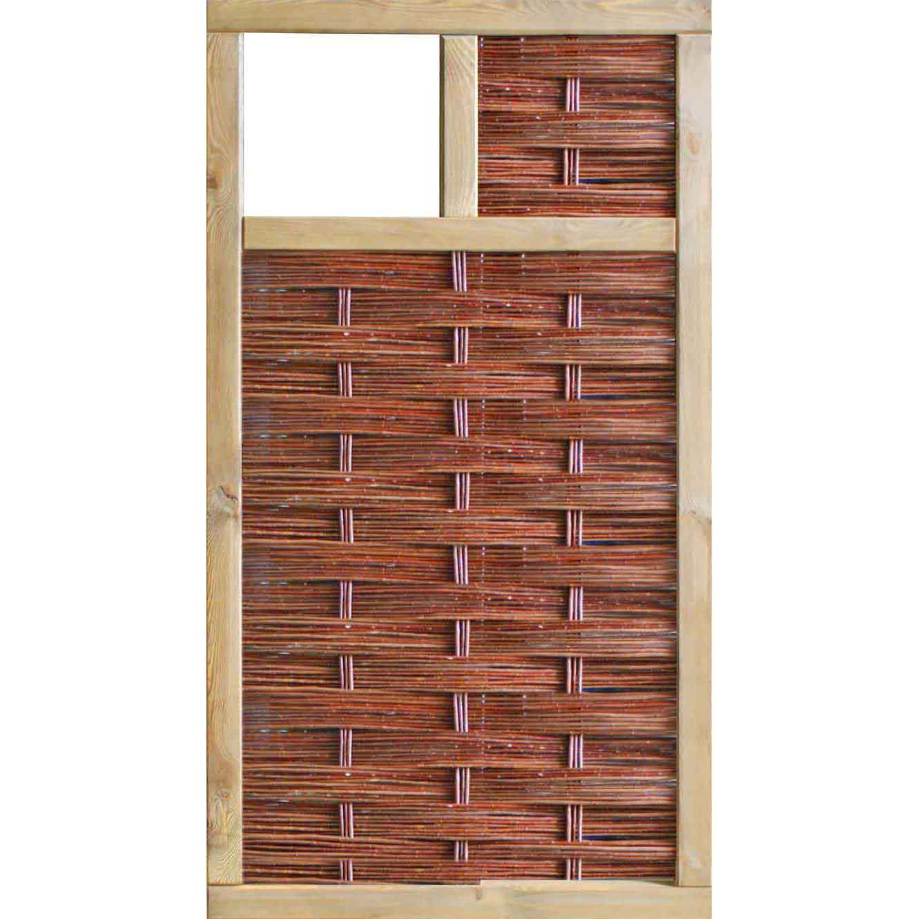 Weidengeflecht System SHELF Wand Fenster oben 94 x180 cm