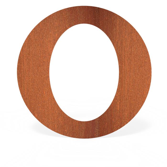Rosette Ofenrohr  Ø204mm oval | Cortenstahl