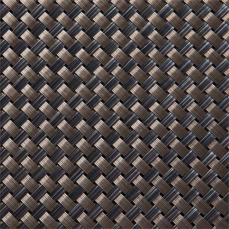 Balkonblende PVC Rattangeflecht-kupfer