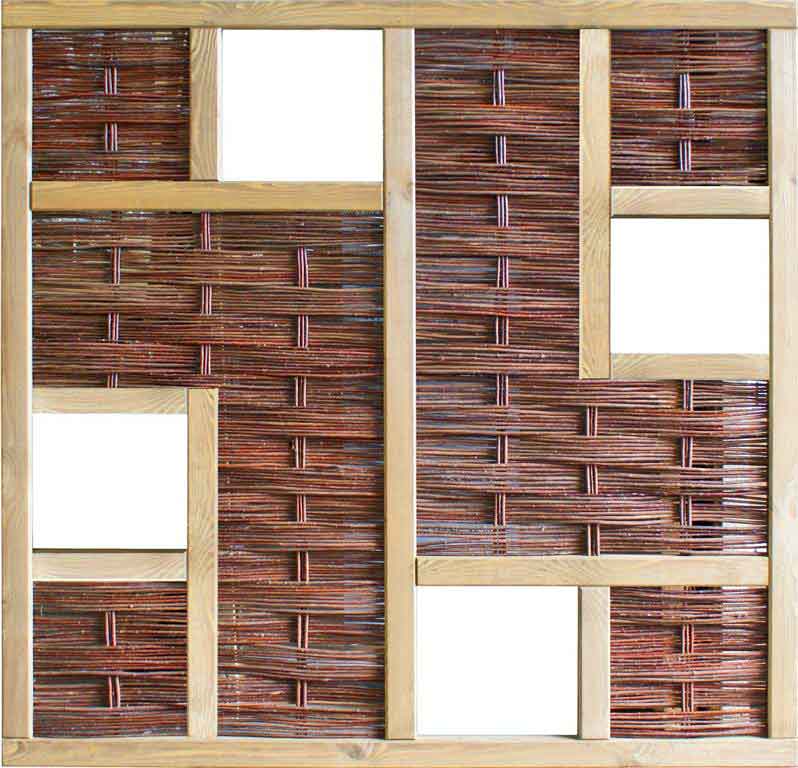 Weidengeflecht System SHELF Wand 180 x180 cm