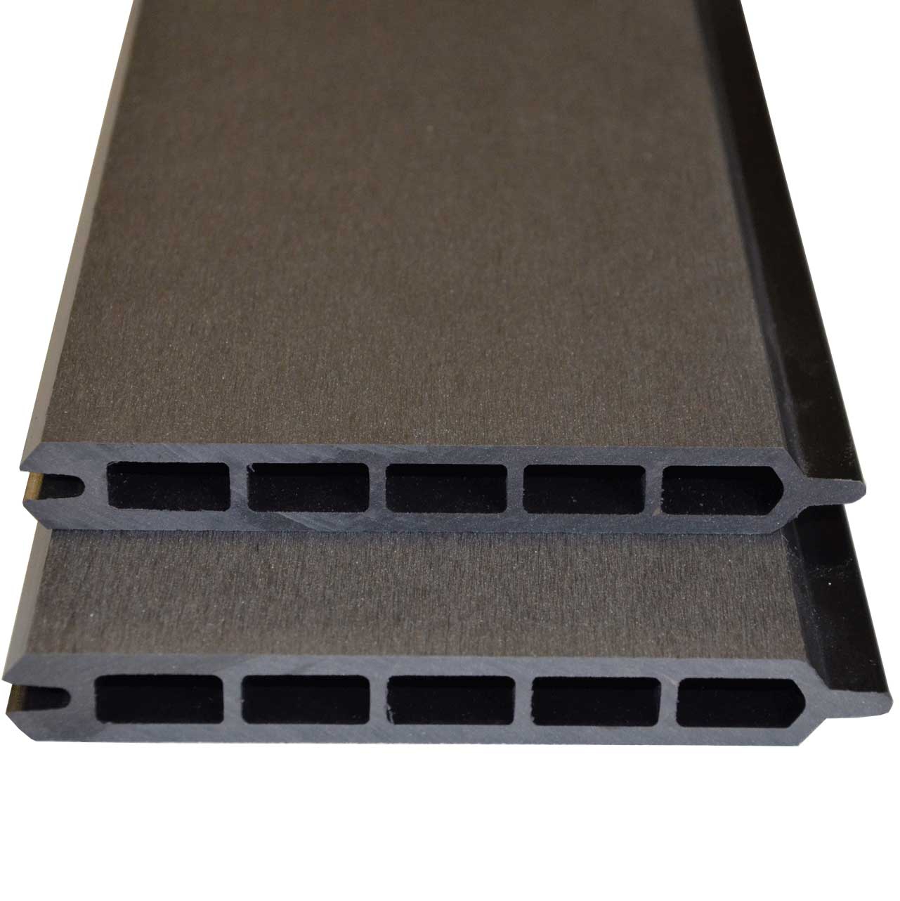 WPC Zaunbrett glatt als 3er Pack-anthrazit-20 x 1800 x 150 mm