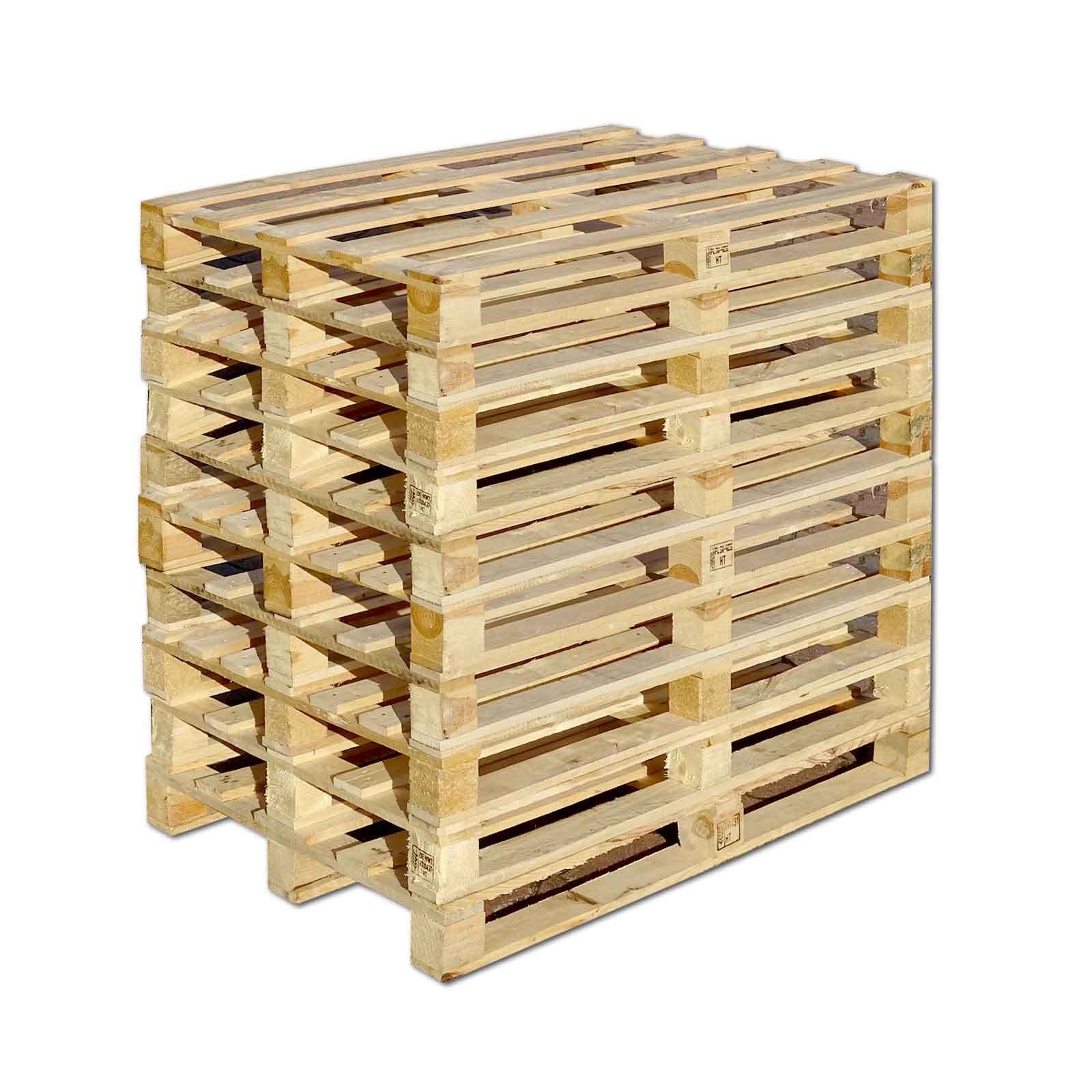 Einwegpalette aus solidem Holz, LxBxH 120x80x13 cm, 10 Stück