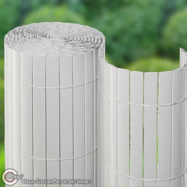 Sichtschutzmatte PVC 1,00 x   3,00 m-weiß