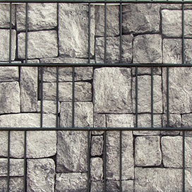PVC Streifen Granitmauer