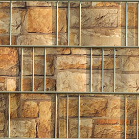 PVC Streifen Sandsteinmauer