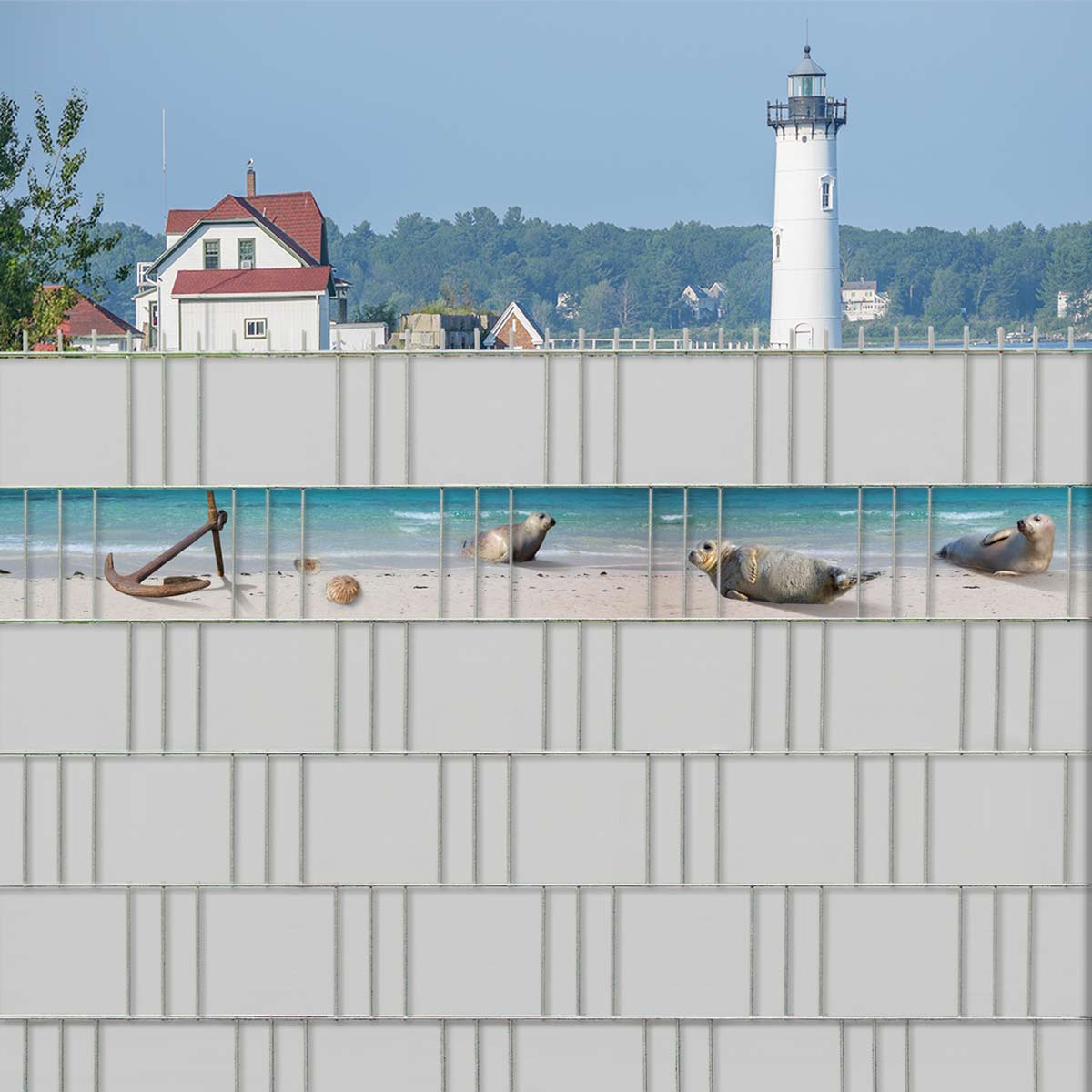 PVC Sichtschutzstreifen - Sandbank PVC Sichtschutzstreifen - Sandbank