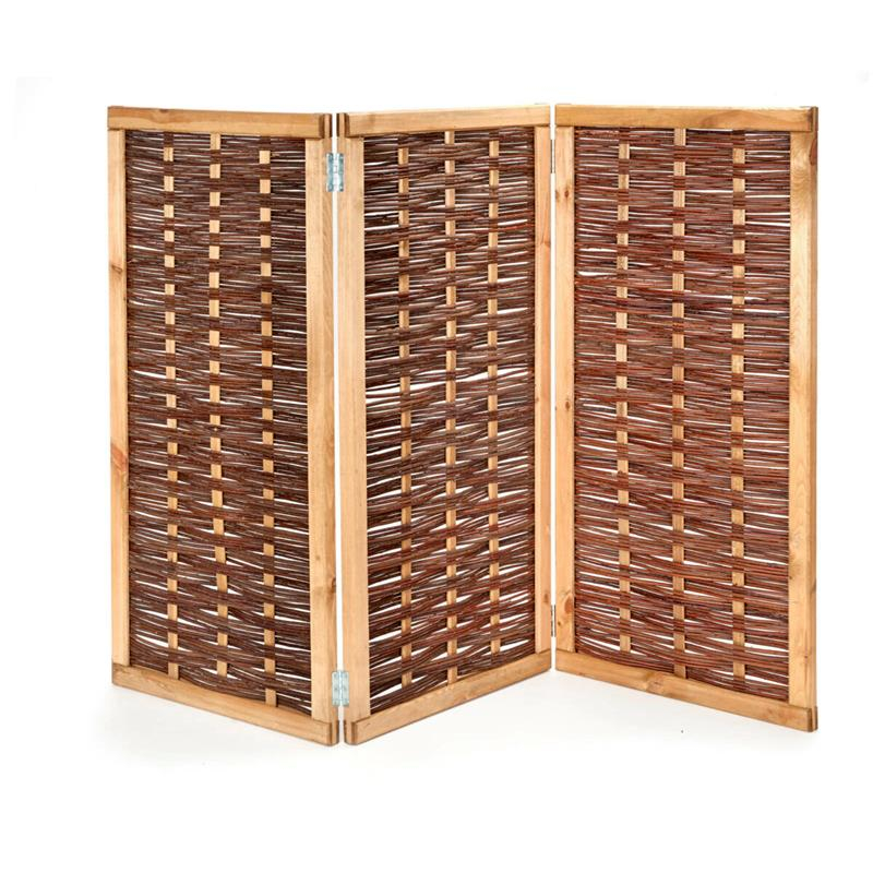 Weiden Paravent Deluxe mit Rahmen-  1,20m x 1,80m