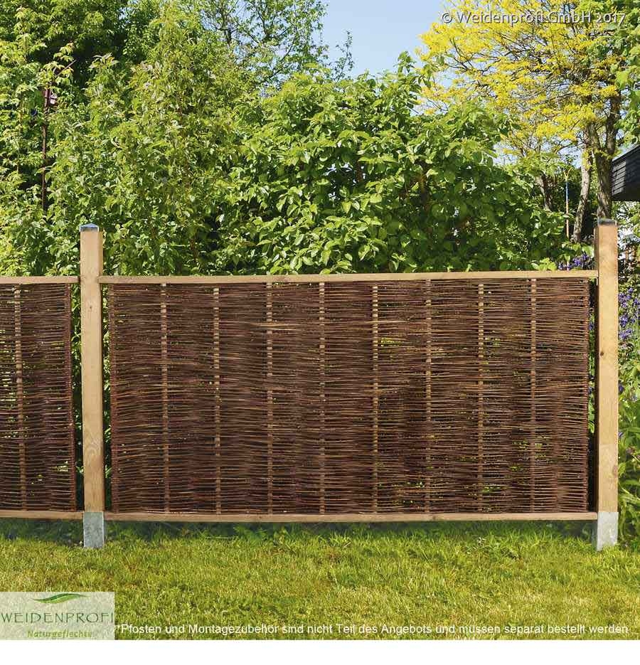 Weidenflechtzaun Solid Staketen-B 0,90  H 1,80 