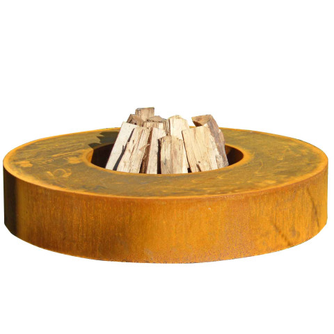 Feuertisch rund  aus Cortenstahl