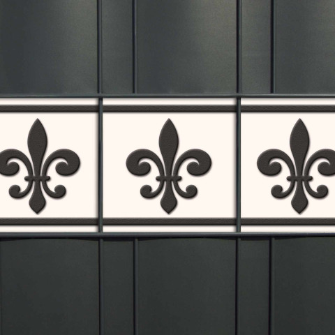 Weich-PVC Designstreifen mit Motiv Französische Lilie