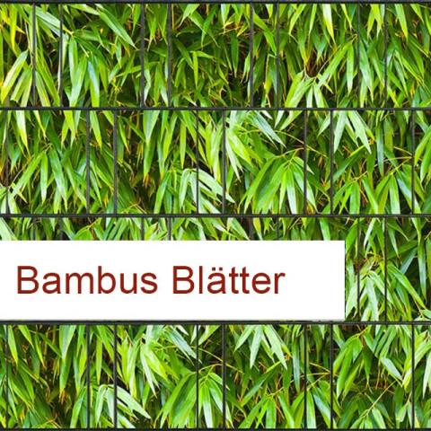 PES Sichtschutzstreifen Motiv Bambus Blätter