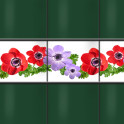 Kreativstreifen mit Blumenmotiv Anemonen