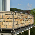 Balkonverkleidung Natursandstein Mauer
