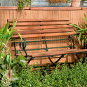 Balkonsichtschutzmatte Rolle Braun - Anwendung im Garten