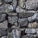 Sichtschutzstreifen bedruckt Bruchstein groß - Detail