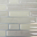 weiße Glasmosaik Fliesenfolie im Detail