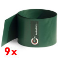 Sichtschutzstreifen Hart-PVC Grün - Set mit 9 Streifen