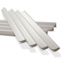 weiße Klemmschienen für Weich-PVC Sichtschutzstreifen