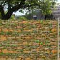 Sichtschutzmotiv Natursteinmauer im Garten