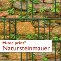 Bedruckte PVC Zaunstreifen Motiv Natursteinmauer