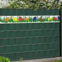Farbenfroher Kreativ Sichtschutz Streifen bedruckt mit Motiv Ostern im Zaun