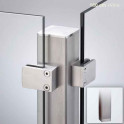 Glaswand System Edelstahl Eck-Pfosten | Einbetonieren | Glashöhe 180cm