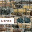 Sichtschutzstreifen Motiv Steinmix | textiles Polyester