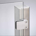 Glaswand System Edelstahl End-Pfosten | Einbetonieren | Glashöhe 180cm 