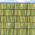Stabmattenzaun als Sichtschutz mit grünem Bambusmotiv
