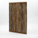 Bambuswand mit Cortenstahlrahmen dunkelbraun