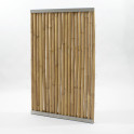Bambuswand mit Edelstahl